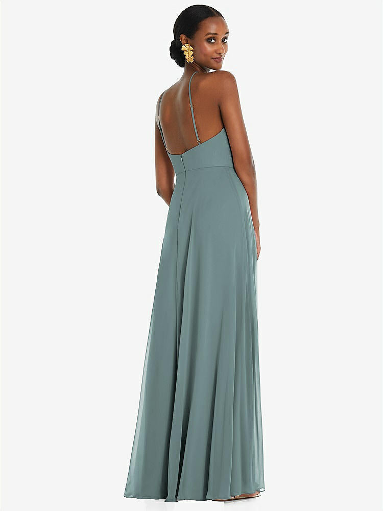 【STYLE: LB035】Diamond Halter Maxi Dress with Adjustable Straps【COLOR: Icelandic】