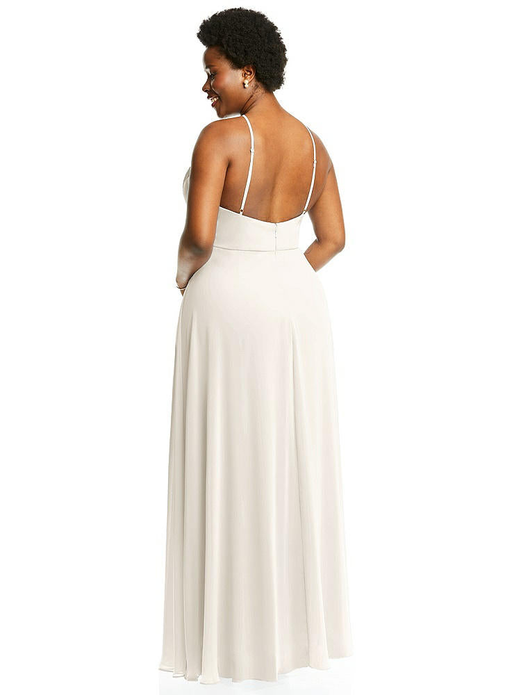 【STYLE: LB035】Diamond Halter Maxi Dress with Adjustable Straps【COLOR: Ivory】