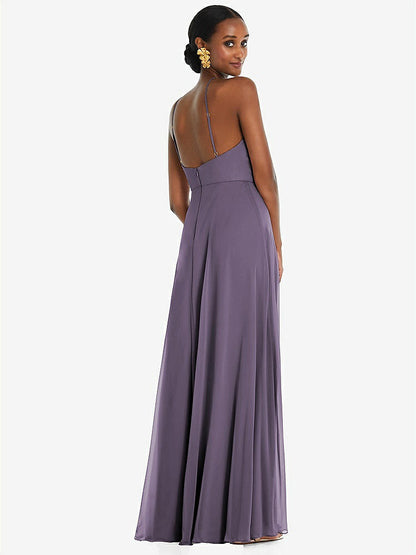 【STYLE: LB035】Diamond Halter Maxi Dress with Adjustable Straps【COLOR: Lavender】
