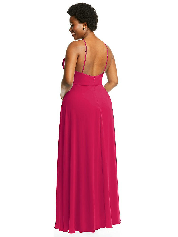 【NEW】【STYLE: LB035】ダイヤモンド ホルター マキシ ドレス 調整可能 ストラップ【COLOR: Vivid Pink】【SIZE: 00-30W】