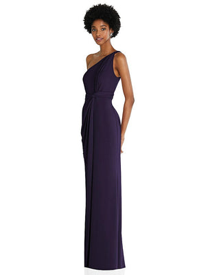 【NEW】【STYLE: TH100】ワンショルダー ひねり ドレープ マキシ ドレス【COLOR: Concord】【SIZE: 00-30W】