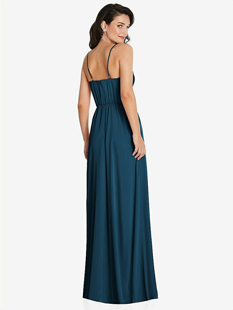 【NEW】【STYLE: TH098】カウルネック a-line maxi ドレス 調整可能 ストラップ【COLOR: Atlantic Blue】【SIZE: 00-30W】