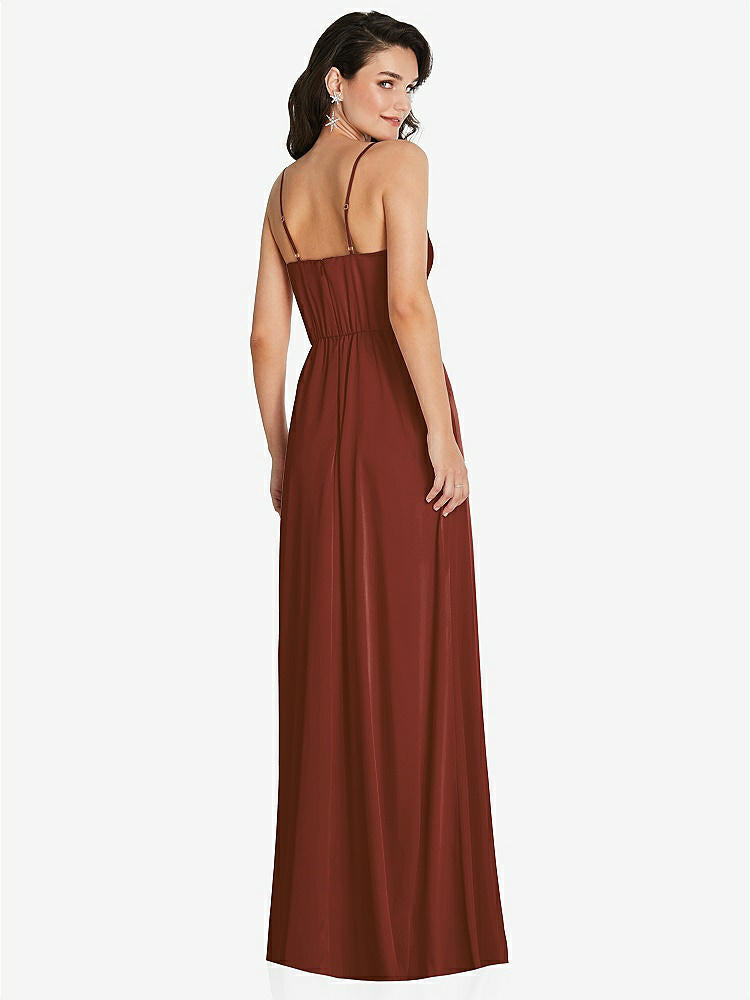 【NEW】【STYLE: TH098】カウルネック a-line maxi ドレス 調整可能 ストラップ【COLOR: Auburn Moon】【SIZE: 00-30W】