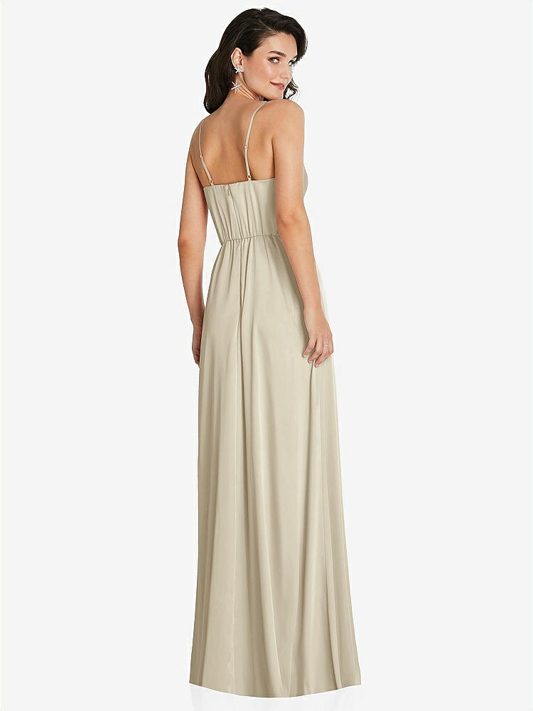 【NEW】【STYLE: TH098】カウルネック a-line maxi ドレス 調整可能 ストラップ【COLOR: Champagne】【SIZE: 00-30W】