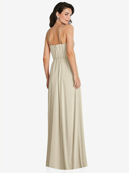 【NEW】【STYLE: TH098】カウルネック a-line maxi ドレス 調整可能 ストラップ【COLOR: Champagne】【SIZE: 00-30W】