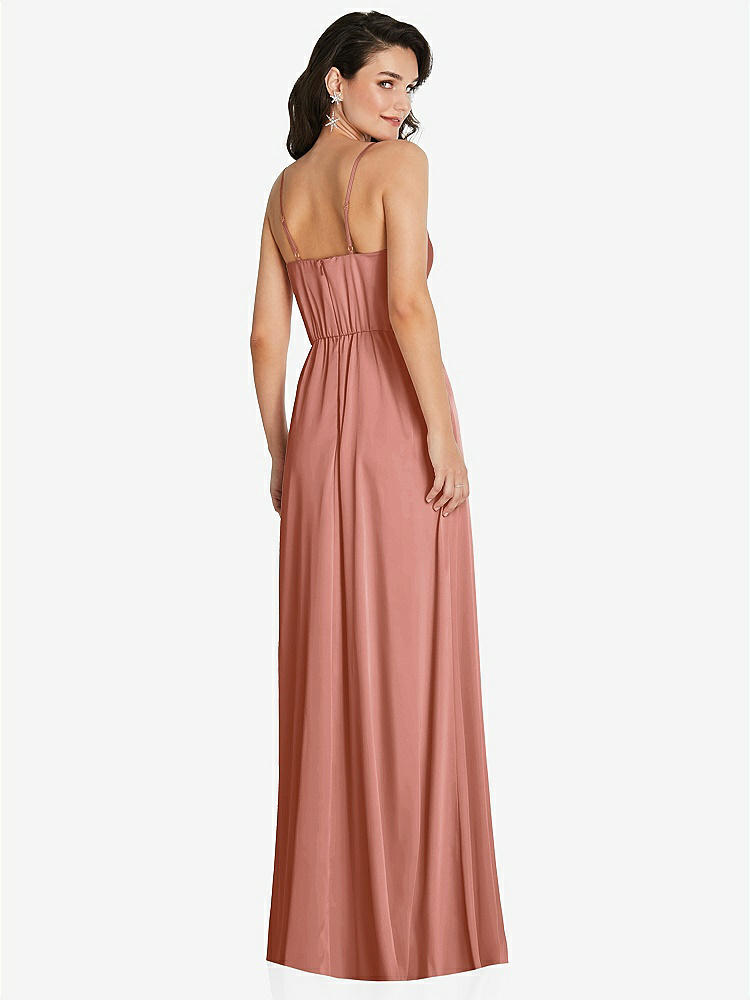 【NEW】【STYLE: TH098】カウルネック a-line maxi ドレス 調整可能 ストラップ【COLOR: Desert Rose】【SIZE: 00-30W】