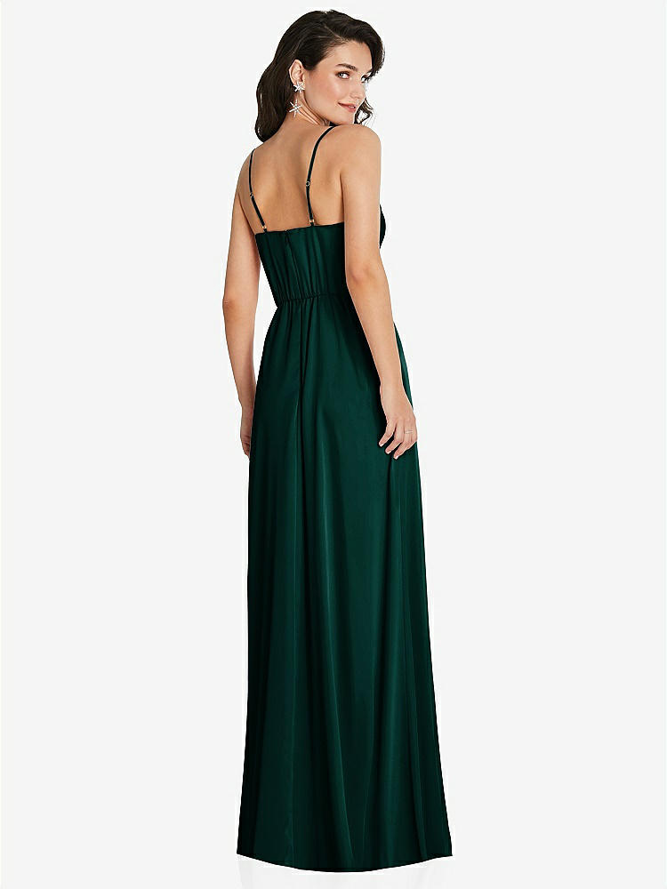 【NEW】【STYLE: TH098】カウルネック a-line maxi ドレス 調整可能 ストラップ【COLOR: Evergreen】【SIZE: 00-30W】