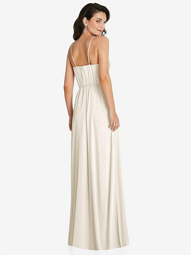 【NEW】【STYLE: TH098】カウルネック a-line maxi ドレス 調整可能 ストラップ【COLOR: Ivory】【SIZE: 00-30W】