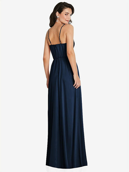 【NEW】【STYLE: TH098】カウルネック a-line maxi ドレス 調整可能 ストラップ【COLOR: Midnight Navy】【SIZE: 00-30W】