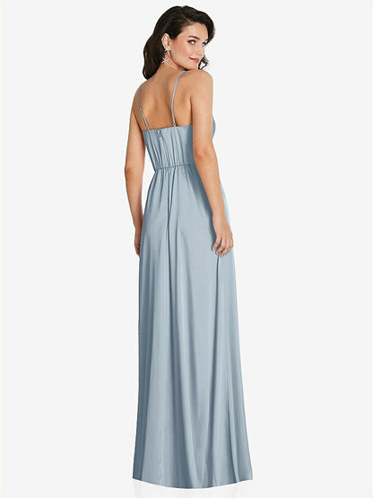 【NEW】【STYLE: TH098】カウルネック a-line maxi ドレス 調整可能 ストラップ【COLOR: Mist】【SIZE: 00-30W】