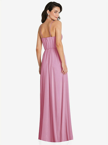 【NEW】【STYLE: TH098】カウルネック a-line maxi ドレス 調整可能 ストラップ【COLOR: Powder Pink】【SIZE: 00-30W】
