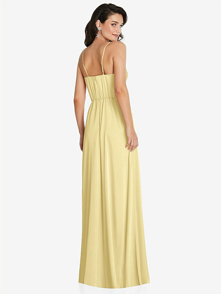 【NEW】【STYLE: TH098】カウルネック a-line maxi ドレス 調整可能 ストラップ【COLOR: Pale Yellow】【SIZE: 00-30W】