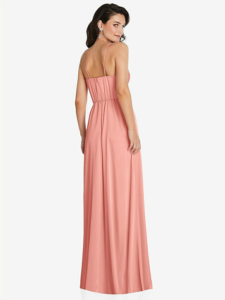 【NEW】【STYLE: TH098】カウルネック a-line maxi ドレス 調整可能 ストラップ【COLOR: Rose - PANTONE Rose Quartz】【SIZE: 00-30W】