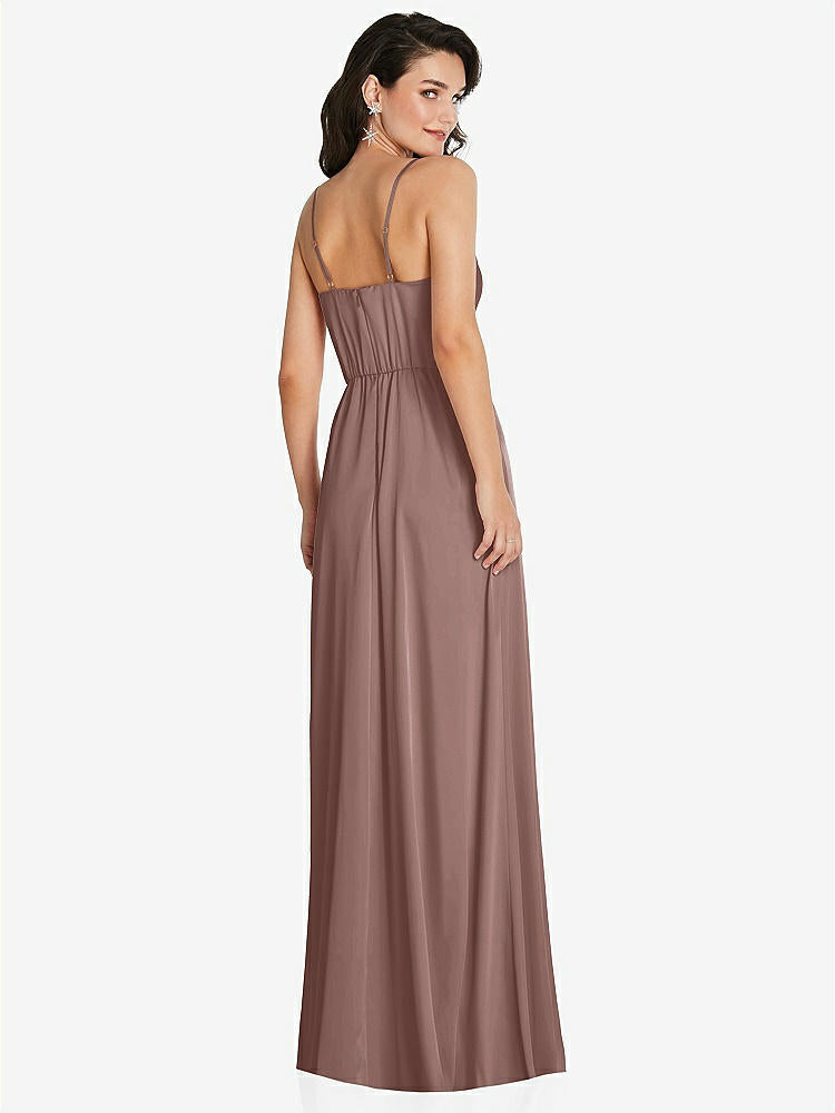 【NEW】【STYLE: TH098】カウルネック a-line maxi ドレス 調整可能 ストラップ【COLOR: Sienna】【SIZE: 00-30W】