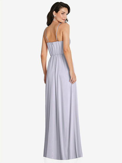 【NEW】【STYLE: TH098】カウルネック a-line maxi ドレス 調整可能 ストラップ【COLOR: Silver Dove】【SIZE: 00-30W】