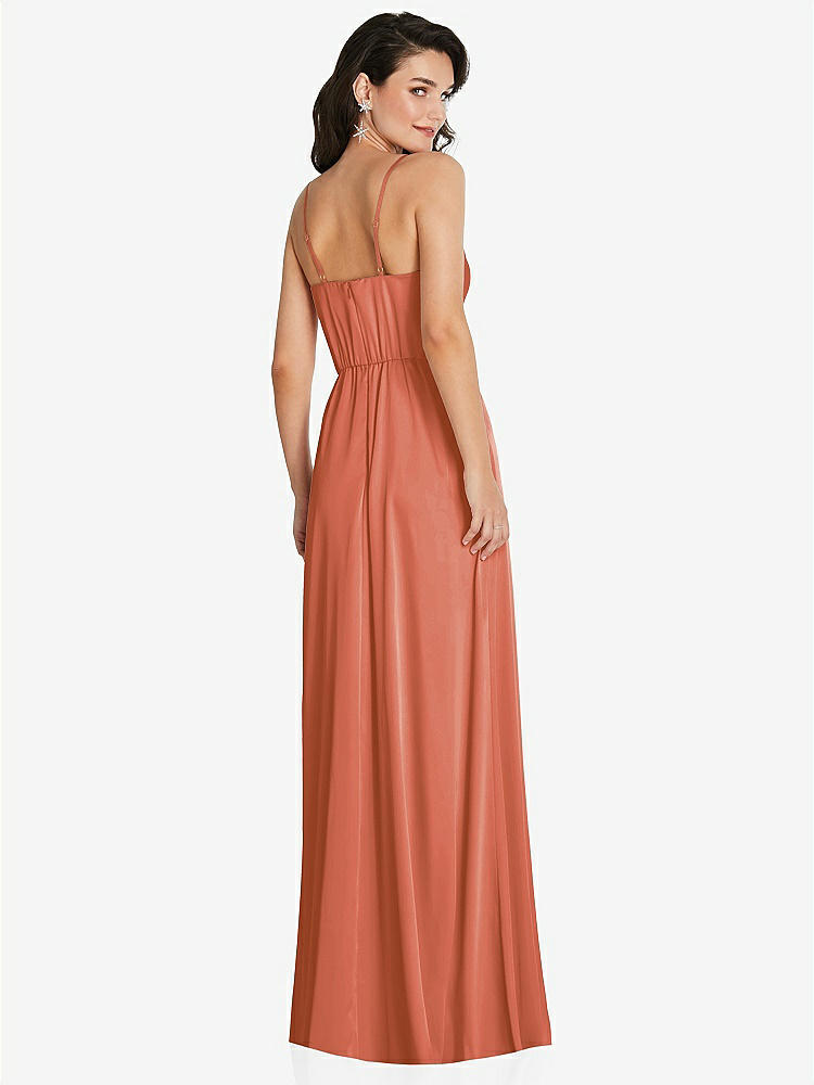 【NEW】【STYLE: TH098】カウルネック a-line maxi ドレス 調整可能 ストラップ【COLOR: Terracotta Copper】【SIZE: 00-30W】