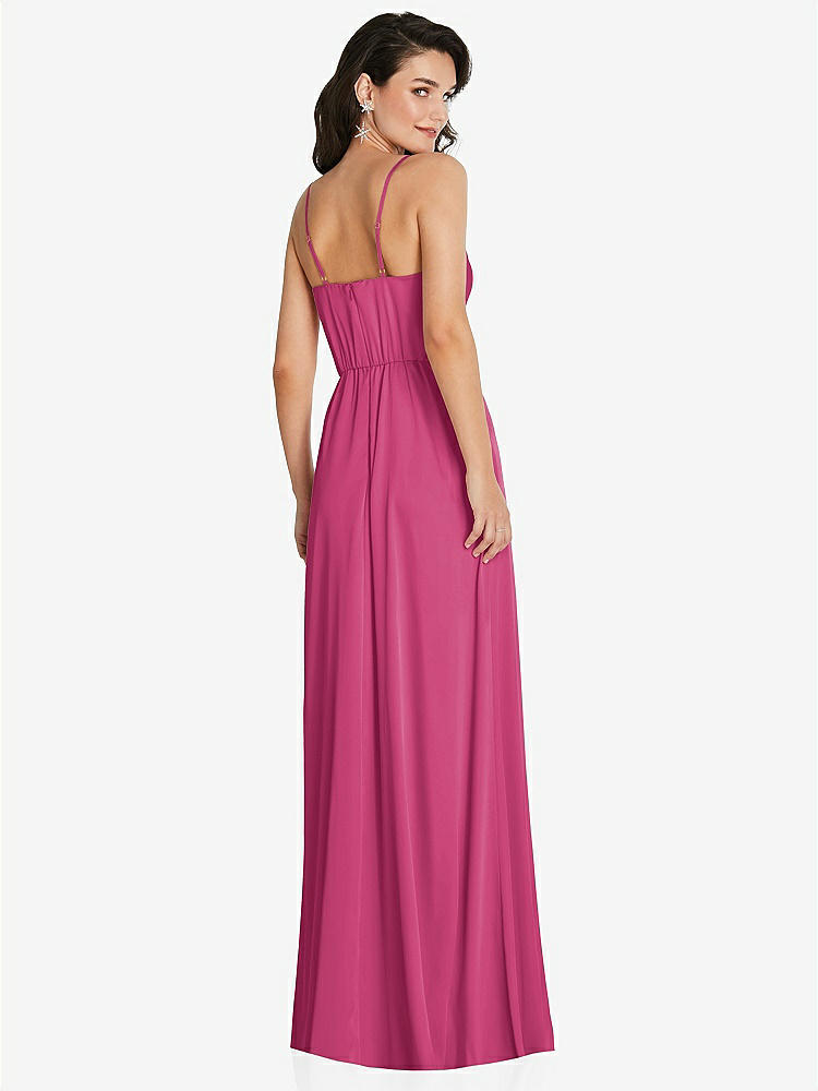 【NEW】【STYLE: TH098】カウルネック a-line maxi ドレス 調整可能 ストラップ【COLOR: Tea Rose】【SIZE: 00-30W】