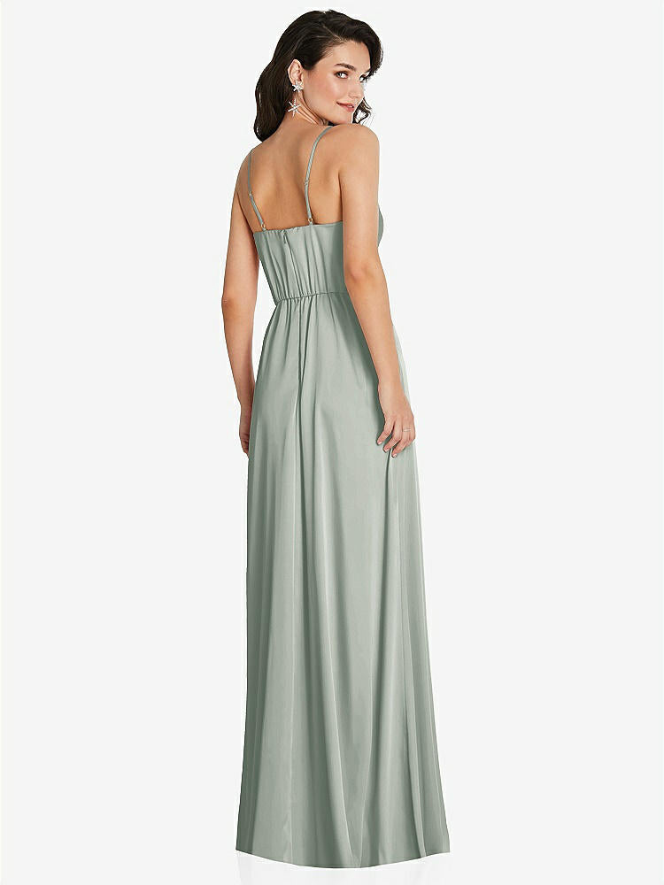 【NEW】【STYLE: TH098】カウルネック a-line maxi ドレス 調整可能 ストラップ【COLOR: Willow Green】【SIZE: 00-30W】
