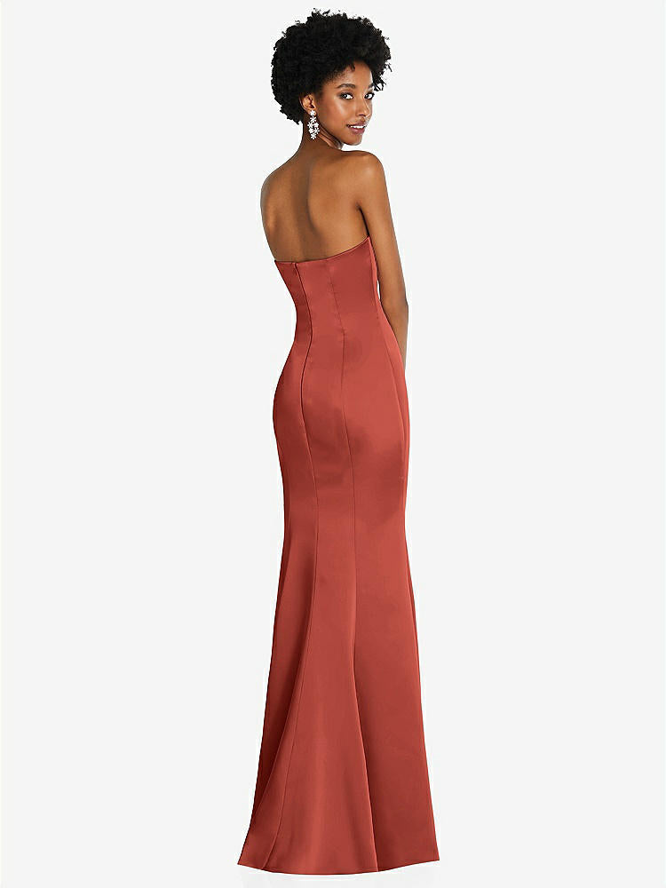 【STYLE: 6859】Strapless Princess Line Lux Charmeuse Mermaid Gown【COLOR: Amber Sunset】