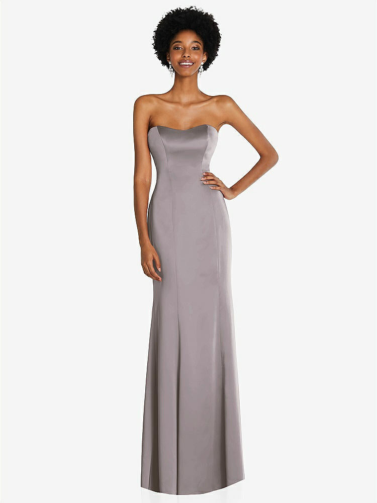 【STYLE: 6859】Strapless Princess Line Lux Charmeuse Mermaid Gown【COLOR: Cashmere Gray】