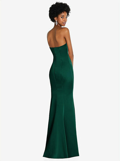 【STYLE: 6859】Strapless Princess Line Lux Charmeuse Mermaid Gown【COLOR: Hunter Green】