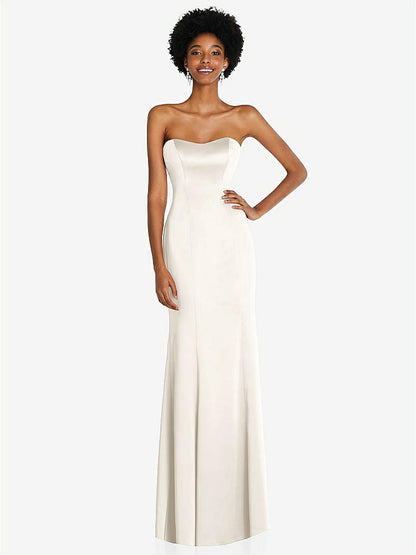 【STYLE: 6859】Strapless Princess Line Lux Charmeuse Mermaid Gown【COLOR: Ivory】