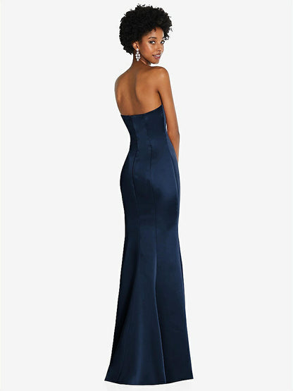 【NEW】【STYLE: 6859】ストラップレス プリンセス ライン ルクス charmeuse 人魚 ガウン【COLOR: Midnight Navy】【SIZE: 00-30W】