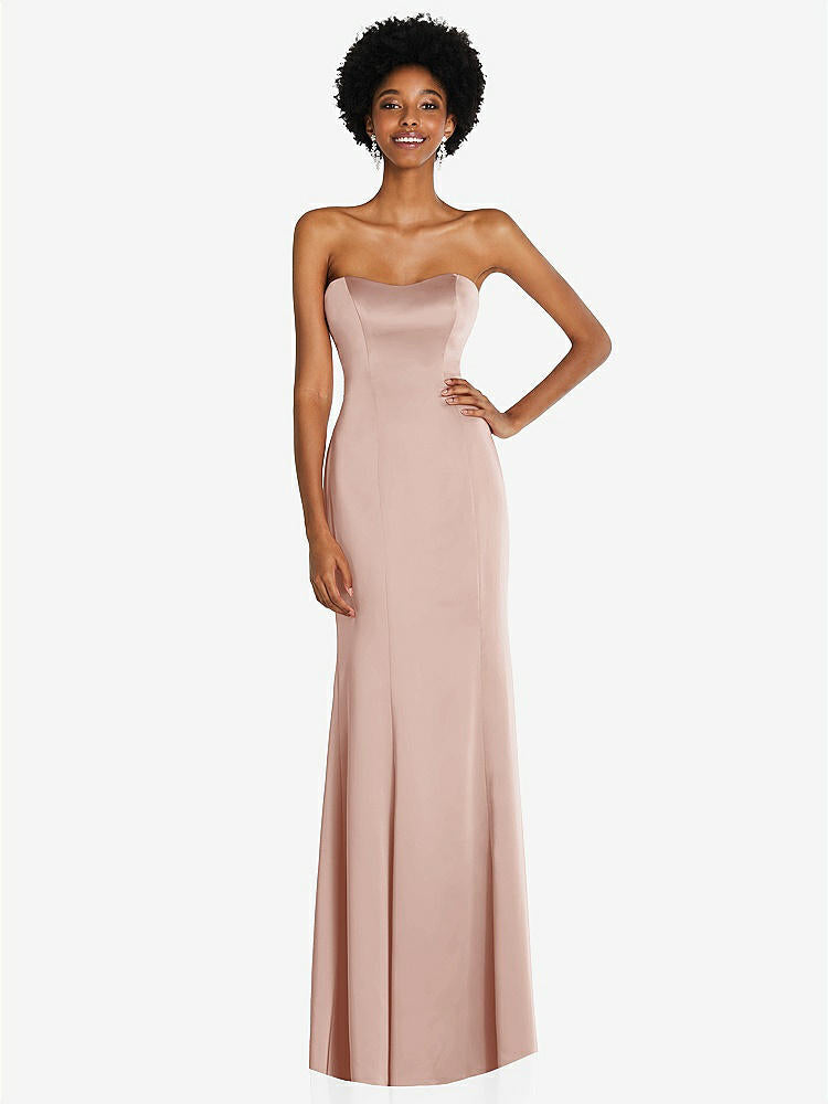 【STYLE: 6859】Strapless Princess Line Lux Charmeuse Mermaid Gown【COLOR: Toasted Sugar】