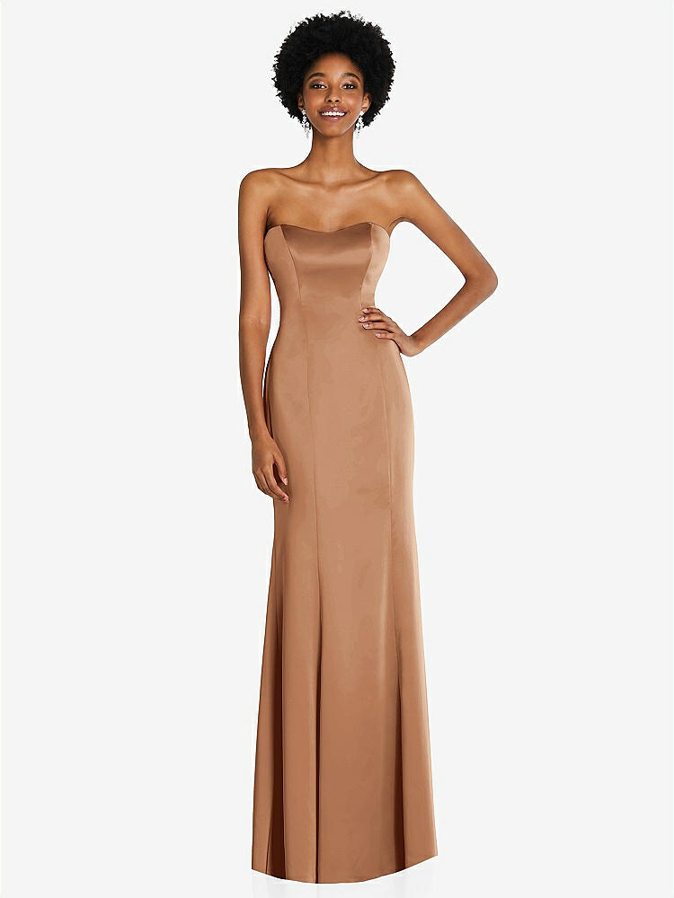 【STYLE: 6859】Strapless Princess Line Lux Charmeuse Mermaid Gown【COLOR: Toffee】