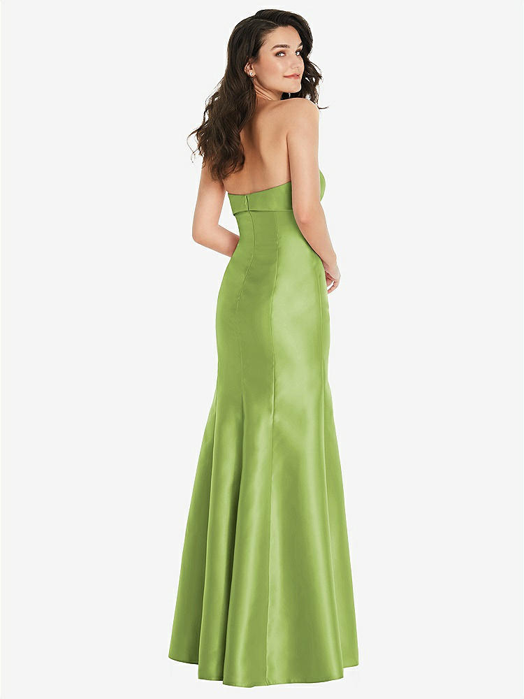 【STYLE: D829】Bow Cuff Strapless Princess Waist Trumpet Gown【COLOR: Mojito】