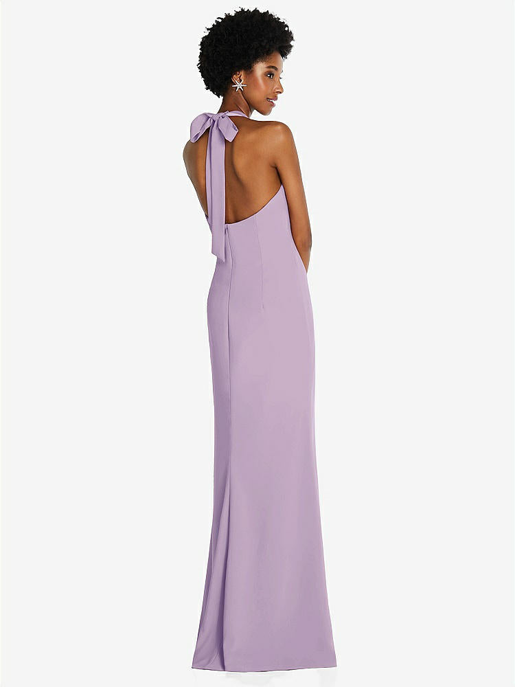 【NEW】【STYLE: TH088】ネクタイ ホルター 開く 背面 トランペット ガウン 【COLOR: Pale Purple】【SIZE: 00-30W】