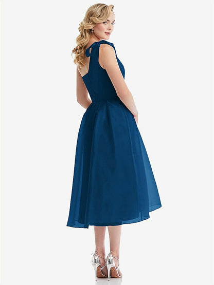 【NEW】【STYLE: D835】スカーフタイ ワンショーダー オルガンディ MIDI ドレス 【COLOR: Comet】【SIZE: 00-30W】