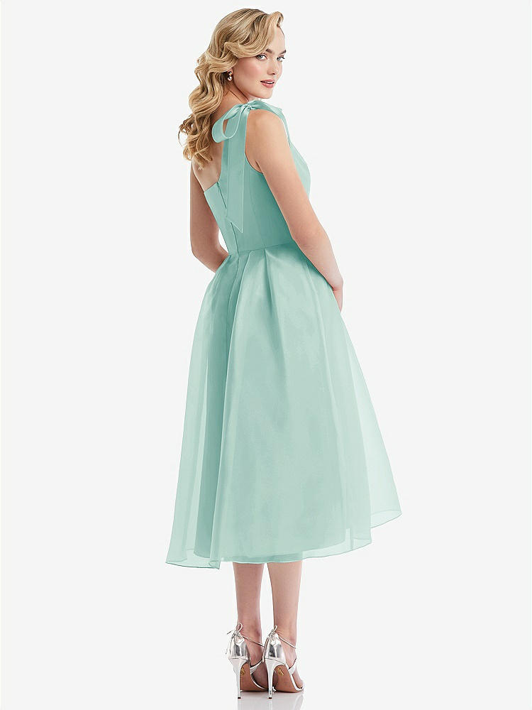 【NEW】【STYLE: D835】スカーフタイ ワンショーダー オルガンディ MIDI ドレス 【COLOR: Coastal】【SIZE: 00-30W】