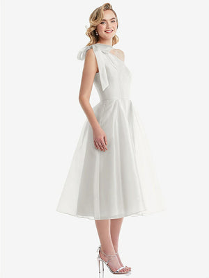 【NEW】【STYLE: D835】スカーフタイ ワンショーダー オルガンディ MIDI ドレス 【COLOR: Starlight】【SIZE: 00-30W】