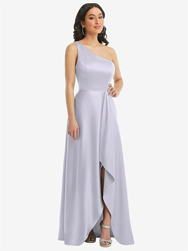 【NEW】【STYLE: 3114】ワンショルダー 高 低 マキシ ドレス ポケット付き【COLOR: Silver Dove】【SIZE: 00-30W】