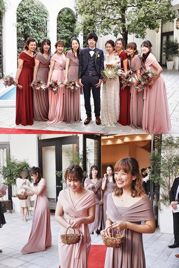 全29色 Elegant Chic ツイスト＆ラップ インフィニティドレス TW002