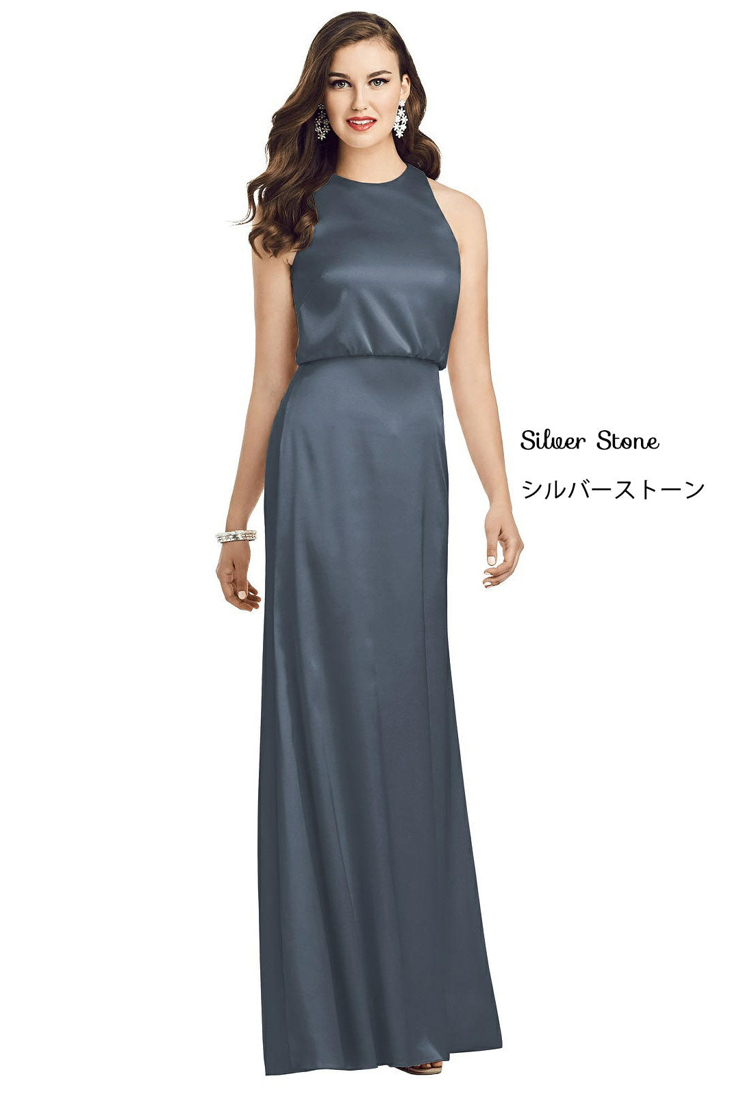 3055 Satin bridesmaid long dress 20 colors