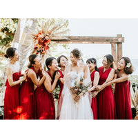 【ワインレッド】TW001 インフィニティドレス [即日発送]