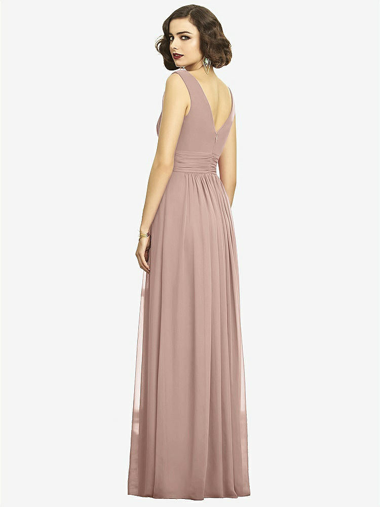 【STYLE: 2894】Sleeveless Draped Chiffon Maxi Dress with Front Slit【COLOR: Bliss】