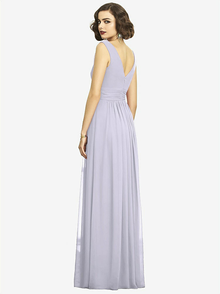【STYLE: 2894】Sleeveless Draped Chiffon Maxi Dress with Front Slit【COLOR: Silver Dove】
