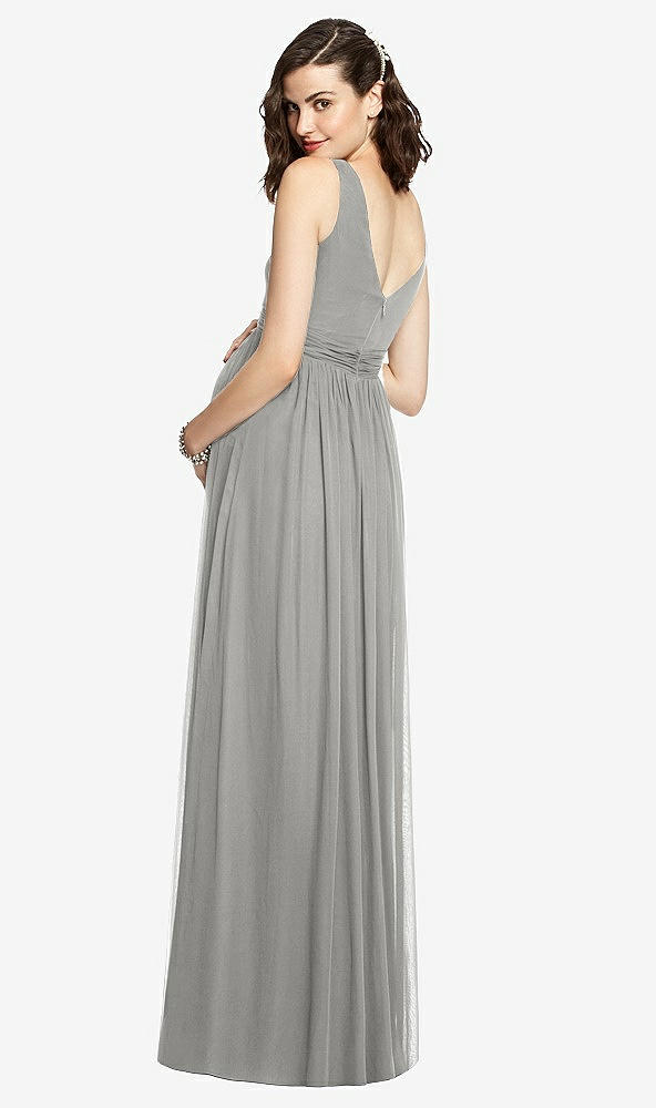 【STYLE: M424】Sleeveless Notch Maternity Dress【COLOR: Chelsea Gray】