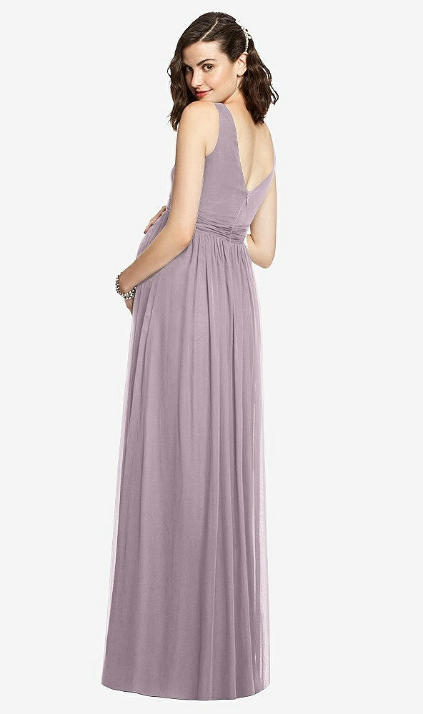 【STYLE: M424】Sleeveless Notch Maternity Dress【COLOR: Lilac Dusk】
