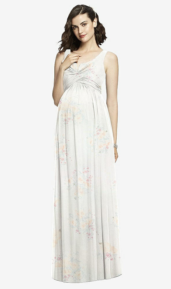 【NEW】【STYLE: M424】ノースリーブ ノッチ マタニティ ドレス【COLOR: Spring Fling】【SIZE: 00-30W】
