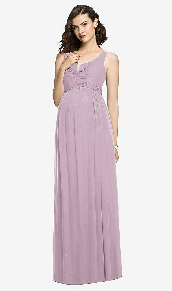 【STYLE: M424】Sleeveless Notch Maternity Dress【COLOR: Suede Rose】
