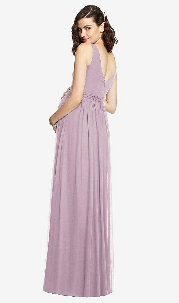 【STYLE: M424】Sleeveless Notch Maternity Dress【COLOR: Suede Rose】