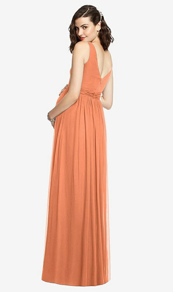 【STYLE: M424】Sleeveless Notch Maternity Dress【COLOR: Sweet Melon】