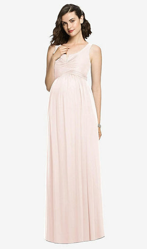【STYLE: M424】Sleeveless Notch Maternity Dress【COLOR: Blush】