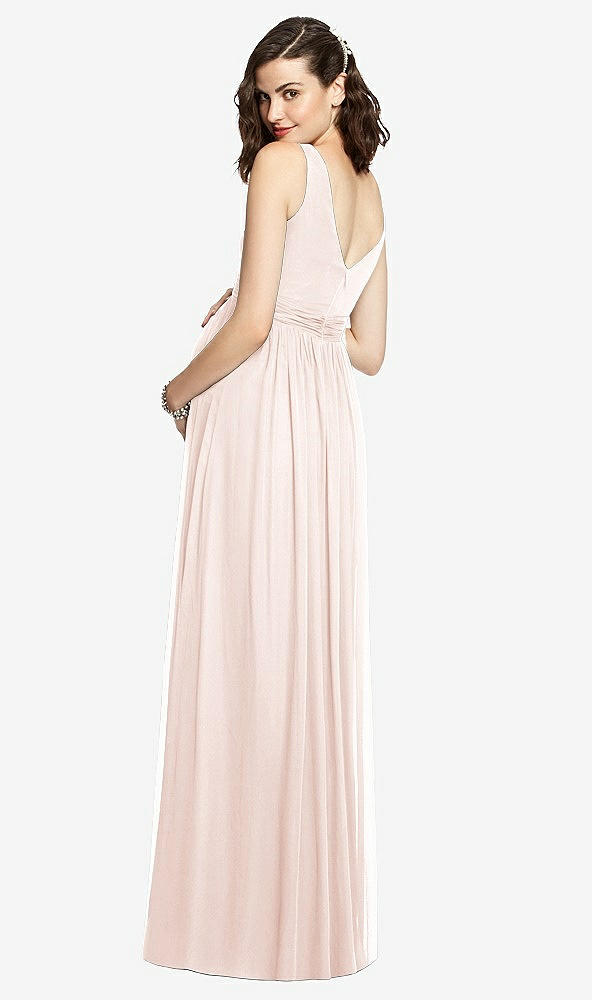 【NEW】【STYLE: M424】ノースリーブ ノッチ マタニティ ドレス【COLOR: Blush】【SIZE: 00-30W】