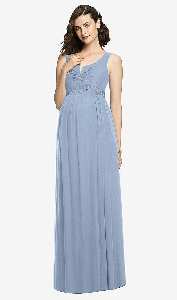 【STYLE: M424】Sleeveless Notch Maternity Dress【COLOR: Cloudy】