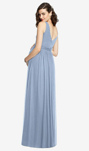 【STYLE: M424】Sleeveless Notch Maternity Dress【COLOR: Cloudy】